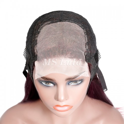 #4/99J Double Drawn Straight 4x4 Closure Wig | Human Hair Wig | Lace Front